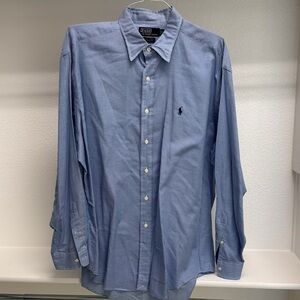Polo by Ralph Lauren Lowell Sport XL Long‎ Sleeve Button Down Blue Check Shirt